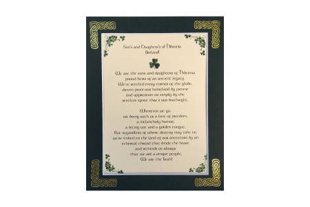 Sons and Daughters of Hibernia - 8x10 Matted