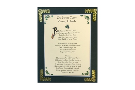 The Notre Dame Victory March - 8x10 Matted