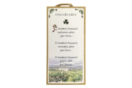 Cead Mile Failte - 5x10 Wooden Plaque