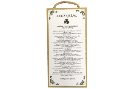 Murphy's Law - 5x10 Wooden Plaque
