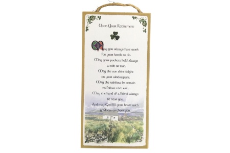 Upon Your Retirement - 5x10 Wooden Plaque