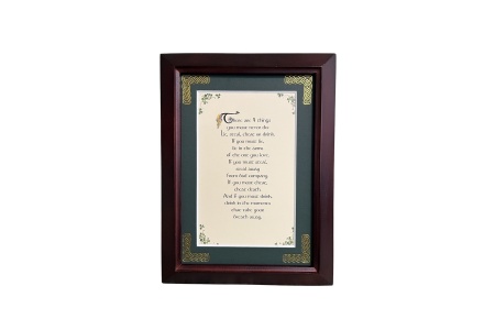 Irish Proverb - There are four things - 5x7 Framed Blessing