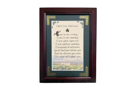 Old Celtic Welcome  - 5x7 Framed