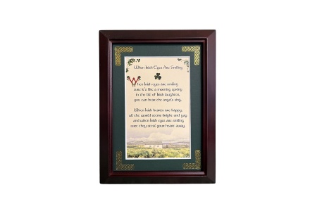 When Irish Eyes Are Smiling - 5x7 Framed Blessing