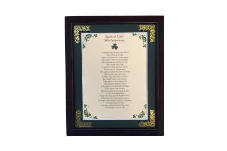 /Irish-Blessings/8x10-Framed/Bands-of-Gold-50th-Anniversary