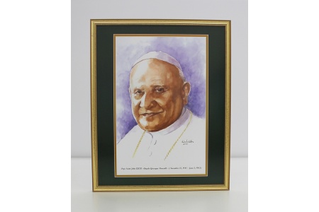 Religious/pope-saint-john-xxiii--framed-watercolor-print-16x20