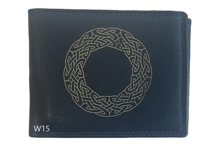 Celtic Knot Circle Wallet - Black