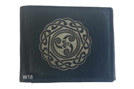 Celtic Triskelion Wallet - Black