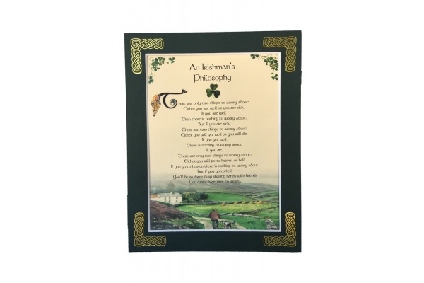 An Irishman's Philosophy - 8x10 Matted
