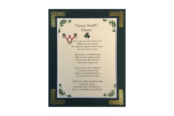 Deputy Sheriff's Prayer - 8x10 Matted