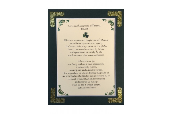 Sons and Daughters of Hibernia - 8x10 Matted