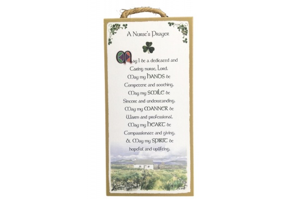 A Nurse's Prayer - 5x10 Wooden Plaque