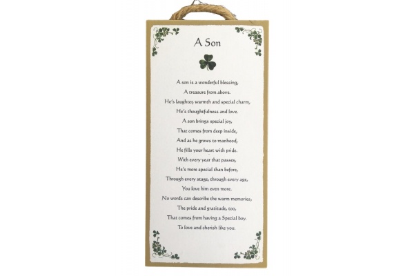 A Son - 5x10 Wooden Plaque