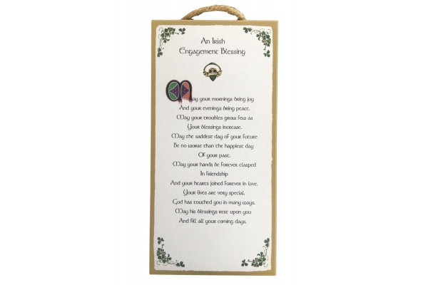 An Irish Engagement Blessing - 5x10 Wooden Plaque