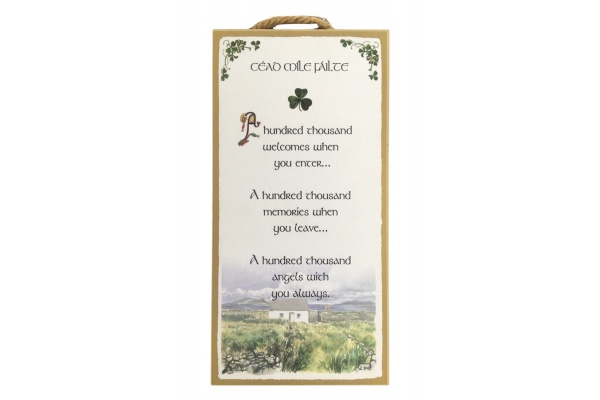 Cead Mile Failte - 5x10 Wooden Plaque