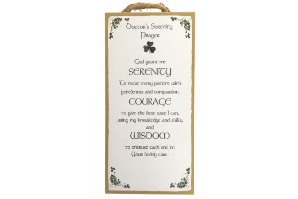 Doctor's Serenity Prayer - 5x10 Wooden Plaque