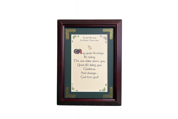 An Irish Blessing for Baby's Christening - 5x7 Framed Blessing
