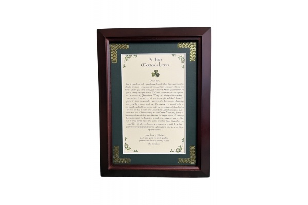 An Irish Mothers Letter - 5x7 Framed Blessing
