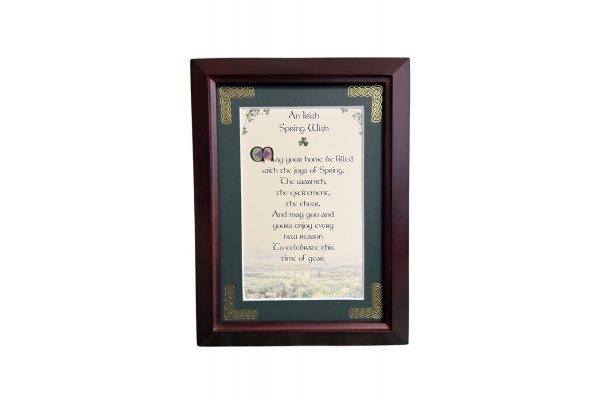 An Irish Spring Wish - 5x7 Framed Blessing