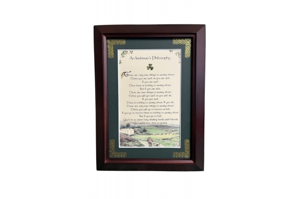 An Irishman's Philosophy - 5x7 Framed Blessing