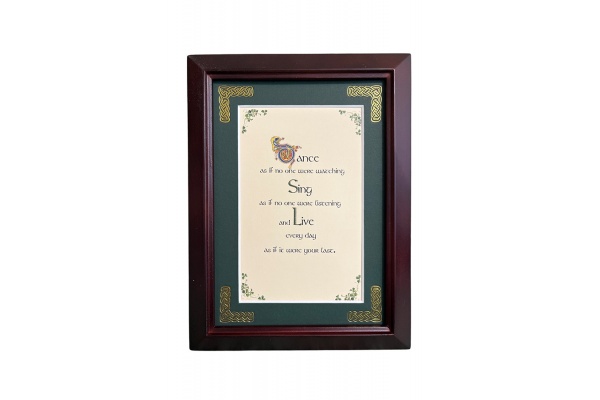 Dance Sing Live - 5x7 Framed Proverb