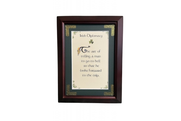 Irish Diplomacy - 5x7 Framed Blessing