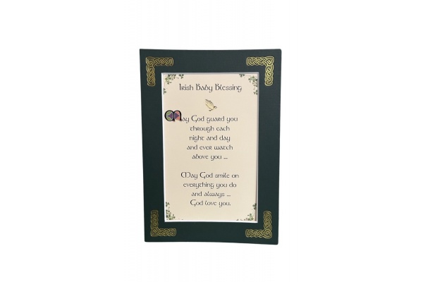Irish Baby Blessing - May God Guard You - 5x7 Matted 