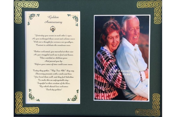 Anniversary - 50th Bands of Gold - 8x10 Matted Photo Verse