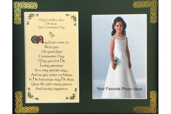 First Communion - May Jesus come to bless you - 8x10 Matted Photo Verse