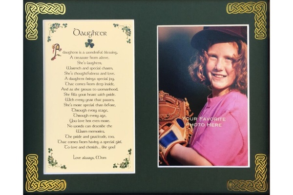 Daughter - A daughter is a wonderful blessing - 8x10 Matted Photo Verse