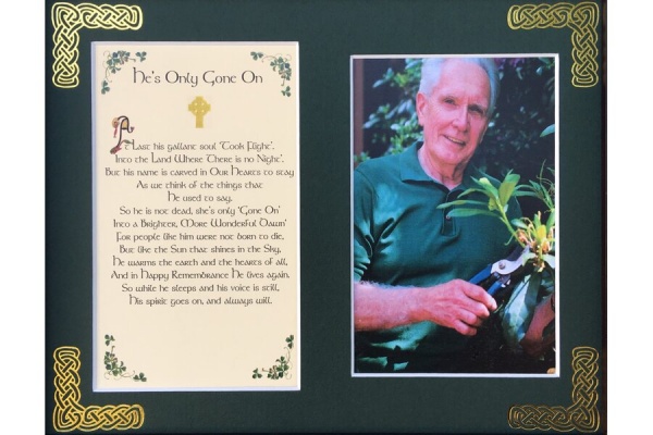 He's Only Gone On - 8x10 Matted Photo Verse