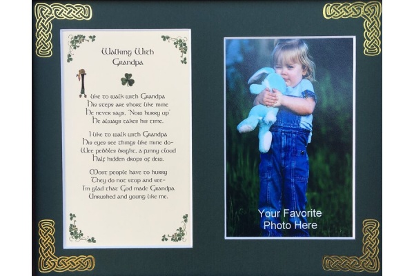 Walking with Grandpa - 8x10 Matted Photo Verse