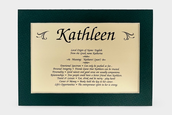 Girls 200 SET - First Name Origin & Meaning 5x7 Matted Print