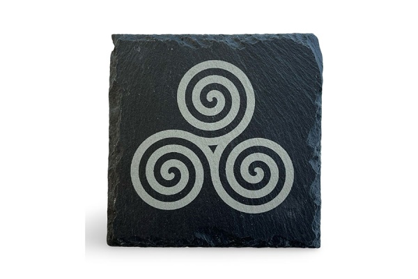 Triskelion Slate Coaster